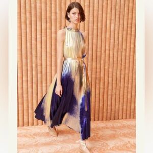 Ulla Johnson satin pleated maxi - Amiko in Mirage pattern